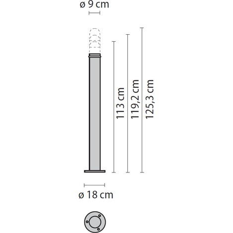 PALO STILO 100/D BIANCO - PRISMA - PERFORMANCE IN LIGHT 002454 PALO STILO 100/D BIANCO - PRISMA - PERFORMANCE IN LIGHT 002454