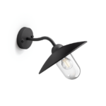 HAMMOCK LAMPADA A MURO NERO IN ALLUMINIO (PIATTINO IN BASSO) - PCL MASSIVE 0164330PN