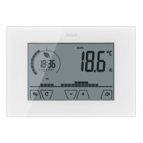 CRONOTERMOSTATO TOUCH PARETE BATT.BIANCO - VIMAR 02910 CRONOTERMOSTATO TOUCH PARETE BATT.BIANCO - VIMAR 02910