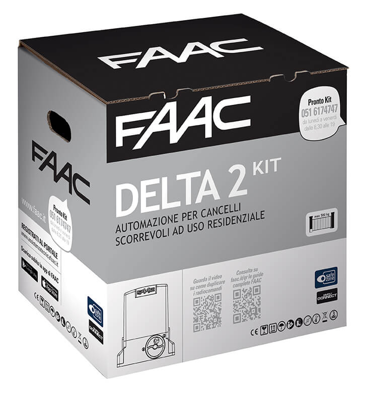 DELTA2 KIT740-24VDC SCORREVOLE 500KG - FAAC 10565144 DELTA2 KIT740-24VDC SCORREVOLE 500KG - FAAC 10565144