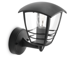 CREEK WALL LANTERN BLACK 1X60W 230V VERSO L'ALTO - PCL MASSIVE 153803016
