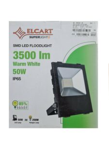 PROIETTORE LED SMD BC 50W IP65 NERO LUCE CALDA (3000K) - ELCART 184166700