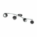 BIMEDA BARRA PLAF.4X3W GU10 3K NICKEL,NERO,CROMO - EGLO ITALIANA SRL 31008
