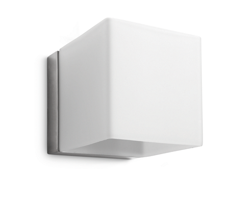 HOMROO WALL LAMP NICKEL 1X60W 230V CUBETTO VETRO BIANCO LATT - PCL MASSIVE 331781716 HOMROO WALL LAMP NICKEL 1X60W 230V CUBETTO VETRO BIANCO LATT - PCL MASSIVE 331781716