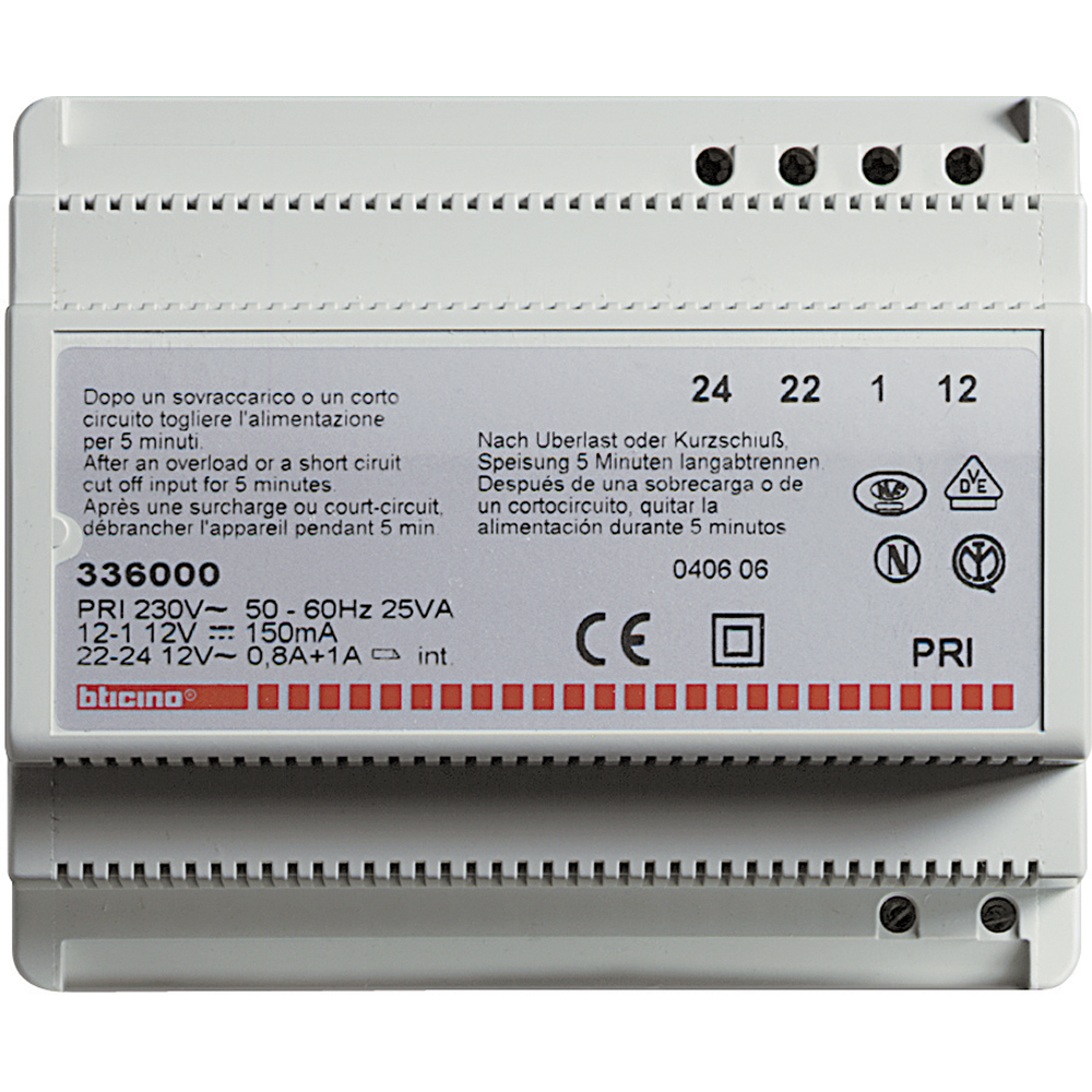 ALIMENTATORE AUDIO ANALOGICO - BTICINO 336000 ALIMENTATORE AUDIO ANALOGICO - BTICINO 336000