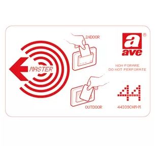 CARD MIFARE DI TIPO MASTER - AVE 44339CHM-M CARD MIFARE DI TIPO MASTER - AVE 44339CHM-M