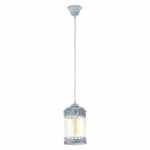 VINTAGE-LANTERNA E27 1LX60W 14CM METALLO GRI/BLU V/TRASPAR. - EGLO ITALIANA SRL 49204