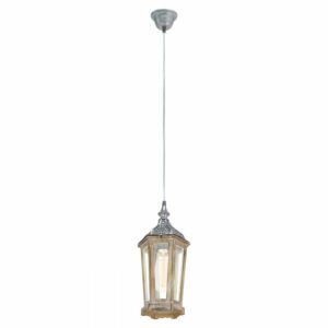 VINTAGE-SOSP.E27 1LX40W 15,5CM METALLO+LEGNO PATINATO B.V/TR - EGLO ITALIANA SRL 49206