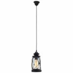 VINTAGE-SOSP.E27 1LX60W 14CM METALLO NERO+VETRO TRASPARENTE - EGLO ITALIANA SRL 49213