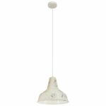 VINTAGE-SOSP.E27 1LX60W 31CM METALLO BIANCO EFFETTO CALCE - EGLO ITALIANA SRL 49249