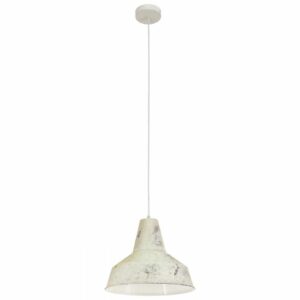 VINTAGE-SOSP.E27 1LX60W 31CM METALLO BIANCO EFFETTO CALCE - EGLO ITALIANA SRL 49249