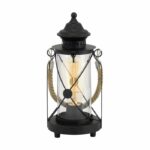 VINTAGE-LANT.E27 1LX60W 14CM METALLO NERO+VETRO TRASPARENTE - EGLO ITALIANA SRL 49283