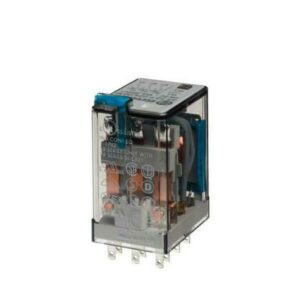 MINIRELE' 4 SCAMBI 7A 220VAC C/TAST.PROVA+LED+INDIC.MECC. - FINDER 553482300054