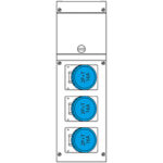QUADRO BLOCK3 CON 3PR.MONOF+2 MT CAVO +SPINA DA CANTIERE - SCAME 630.3506-1057