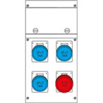 QUADRO BLOCK4 C/3 MONOF+1 TRIF+2MT CAVO E SPINA DA CANTIERE - SCAME 630.4506-1059