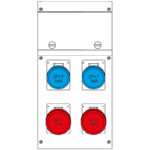 QUADRO BLOCK4 C/2 MONOF+2 TRIF+2MT CAVO E SPINA DA CANTIERE - SCAME 630.4506-1060