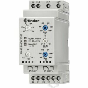 CONTROLLO TENSIONE TRIFASE+NEUTRO 2CO U-MIN/U-MAX - FINDER 704284002032