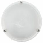 SALOME - PLAF.1LX100W E27 D.30 CROMO + VETRO ALABASTRO - EGLO ITALIANA SRL 7186