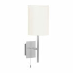 SENDO-APPLIQUE PARALUME 1X60W ALLUMINIO+TEXTIL BIANCO - EGLO ITALIANA SRL 82809