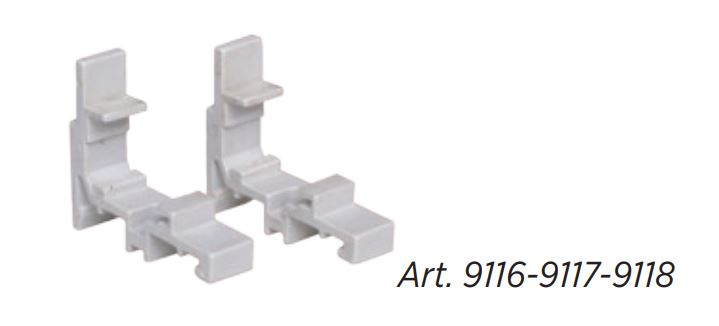 COPPIA SUPPORTI DIN PER ART.9110 - ZIPPO 9116 COPPIA SUPPORTI DIN PER ART.9110 - ZIPPO 9116