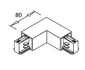 NOVATRACK: GIUNTO "L" INTERNO BIA. - NOVALUX A022BI