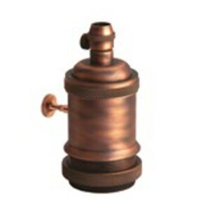 PORTALAMPADA E27 IN METALLO CON INTERRUT - AMARCORDS SRL AH131