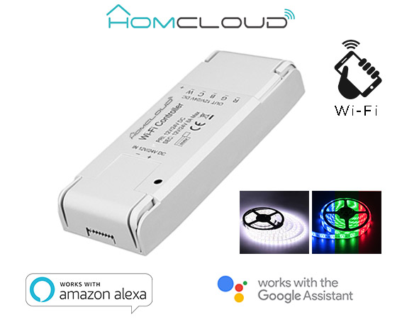 CONTROLLER STRISCE LED WIFI 12-24V RGB + WHITE - LIFE365 AS-SL1 CONTROLLER STRISCE LED WIFI 12-24V RGB + WHITE - LIFE365 AS-SL1