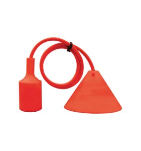 PENDEL 1MT SILICONE ROSSO E27 - AMARCORDS SRL AT903
