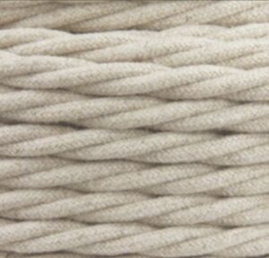CAVO ELETTRICO RIVESTITO IN TESSUT TRECC LABRADOR 3X0,75LINO - AMARCORDS SRL AX383