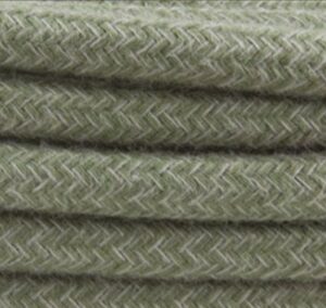 CAVO ELETTRICO RIVESTITO IN TESSUTO TONDO SALVIA 3X0,75 LINO - AMARCORDS SRL AX425