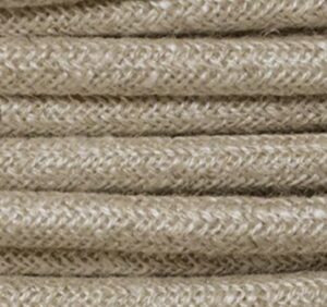 CAVO ELETTRICO RIVESTITO IN TESSUTO TONDO BEIGE 2X0,75 LINO - AMARCORDS SRL AX539