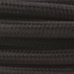 CAVO ELETTRICO RIVESTITO IN TESSUTO TONDO NERO 3X0,75 SETA - AMARCORDS SRL AX610
