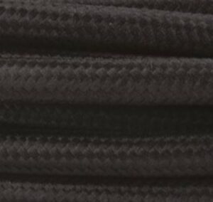 CAVO ELETTRICO RIVESTITO IN TESSUTO TONDO NERO 3X0,75 SETA - AMARCORDS SRL AX610