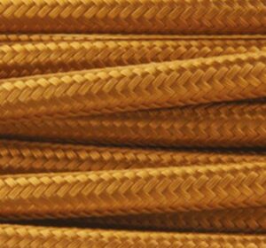 CAVO ELETTRICO RIVESTITO IN TESSUTO TONDO WHISKY 3X0,75 SETA - AMARCORDS SRL AX641