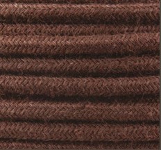 CAVO ELETTRICO RIVESTITO IN TESSUTO TONDO MARRON 3X0,75 JUTA - AMARCORDS SRL AX672