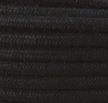 CAVO ELETTRICO RIVESTITO IN TESSUTO TONDO NERO 3X0,75 JUTA - AMARCORDS SRL AX675