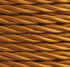 CAVO ELETTRICO RIVESTITO IN TESSUTO TRECC WHISKY 3X0,75 SETA - AMARCORDS SRL AX765