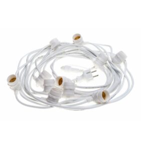 CATENARIA BIANCA IP44 C/CAVO TONDO 2X1-12,5MT GIUNTABILI - AMARCORDS SRL BT501