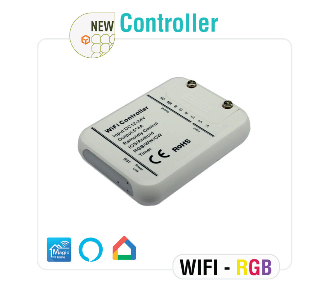 CONTROLLER RGB+BC+BF 12/24V 96W/192W WIFI - TECNO SWITCH SAS DI FUZIO N.LA CO060RW CONTROLLER RGB+BC+BF 12/24V 96W/192W WIFI - TECNO SWITCH SAS DI FUZIO N.LA CO060RW