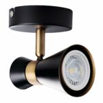 MILENO SPOT NERO/ORO 1L GU10 - DARK LIGHT DI MELECCHI ROBERTO DKK29110