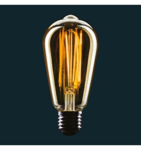DIMMABLE LED 4W TIPO ST64 2000K VETRO AMBRA FIL.E27 - AMARCORDS SRL DL642