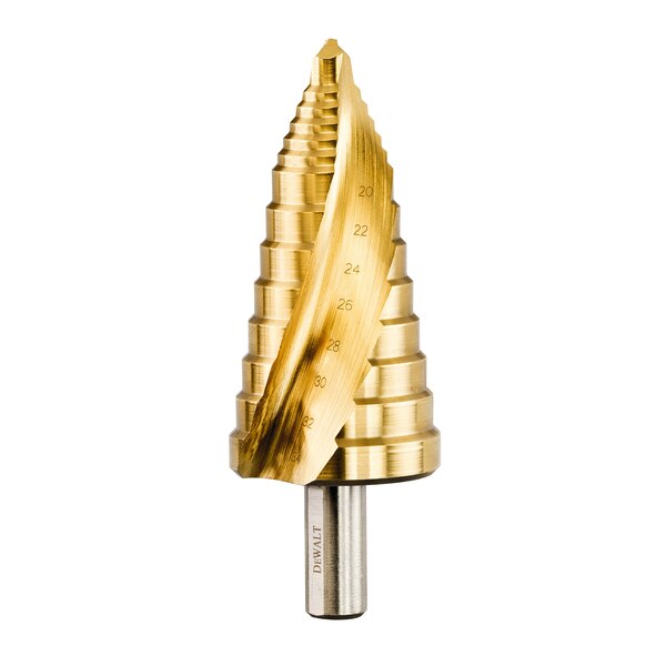 20-34MM STEP DRILL 10MM HEX - STANLEY BLACK & DEKER ITALIA DT5031-QZ 20-34MM STEP DRILL 10MM HEX - STANLEY BLACK & DEKER ITALIA DT5031-QZ
