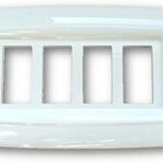 PLACCA TONDO' 4 MODULI BIANCO - ELETTROCANALI PLADER GROUP ECL2594WH