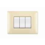 PLACCA MYLIFE Q 3 MODULI AVORIO - ELETTROCANALI PLADER GROUP ECL2883A