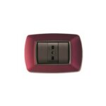 PLACCA MYLIFE 3 MODULI AMARANTO - ELETTROCANALI PLADER GROUP ECL2983AM