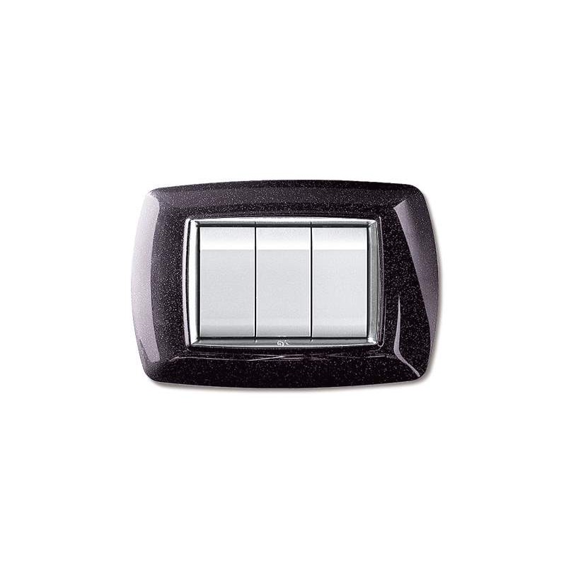 PLACCA MYLIFE 3 MOD.NERO GLITTERING - ELETTROCANALI PLADER GROUP ECL2983NG PLACCA MYLIFE 3 MOD.NERO GLITTERING - ELETTROCANALI PLADER GROUP ECL2983NG