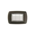 PLACCA MYLIFE 3 MODULI WENGÈ - ELETTROCANALI PLADER GROUP ECL2983WG
