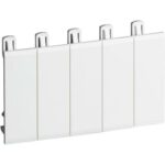 COPRIFORO BIANCO 5DIN CON PREFRATT 1/2 MOD - BTICINO F215FP