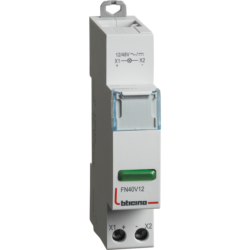 BTDIN - SINGOLA LED VERDE 12/48V AC/DC - BTICINO FN40V12 BTDIN - SINGOLA LED VERDE 12/48V AC/DC - BTICINO FN40V12