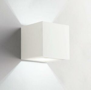APPLIQUE GESSO CUBICO BIANCO 1XG9 MAX 28W - FAN EUROPE LIGHTING SRL I-RUBIK-AP
